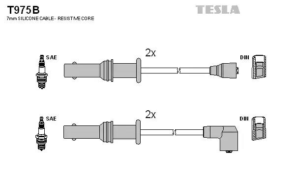 Кабель запалювання к-кт tesla subaru forester imprezalegasy 92-98 16 T975B TESLA