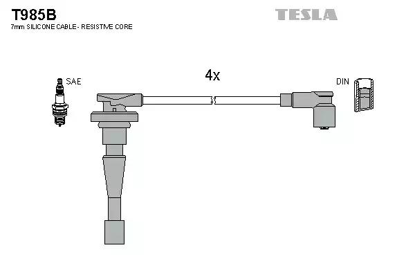 Кабель запалювання к-кт tesla honda cr-v 1.2.0 16v T985B TESLA