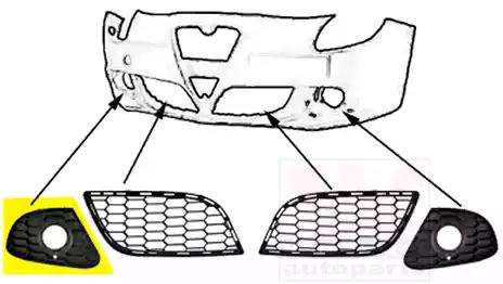 Вентиляційна решітка, бампер 0113594 VAN WEZEL