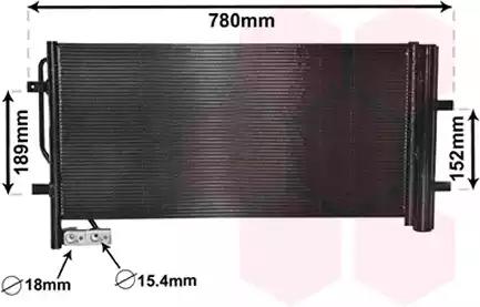 Конденсатор кондиціонера audi q3 12/14  18 вир-во van wezel 03005382 VAN WEZEL