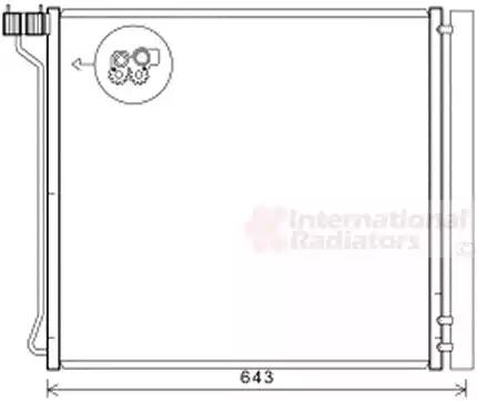 Конденсер кондиціонера bmw x5 e70/ f15 08/13  18 вир-во van wezel 06005474 VAN WEZEL