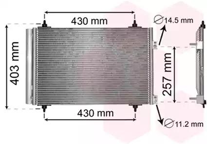 Радіатор кондиціонера 09005231 VAN WEZEL