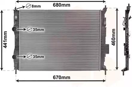 Радіатор охолодження nissan qashqai 0714 van wezel 13002413 VAN WEZEL