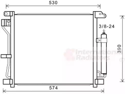 Радіатор кондиціонера 13005403 VAN WEZEL