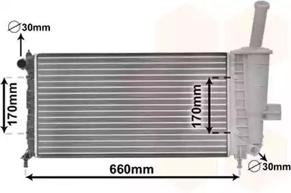 Радиатор охлаждение двигателя 17002208 VAN WEZEL