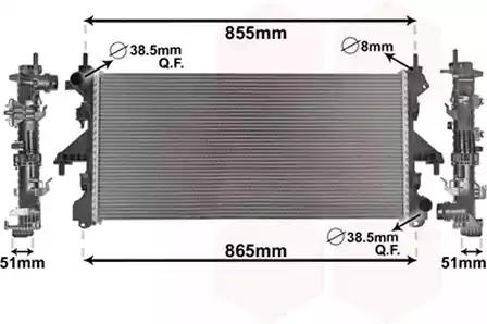 Радіатор охолодження 17002453 VAN WEZEL