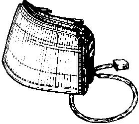Поворотник передн. л fiat uno 89- желт. 1735905 VAN WEZEL