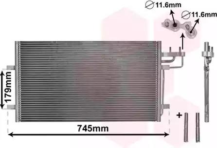 Радіатор кондиціонера 18005367 VAN WEZEL