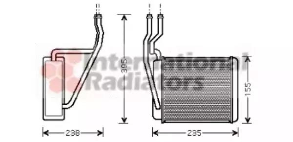 Радіатор обігрівача fd fiesta5/fusion all 02- van wezel 18006329 VAN WEZEL