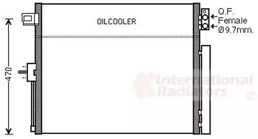 Конденсатор кондиціонера jeep gr cherokee 10- вир-во van wezel 21005061 VAN WEZEL