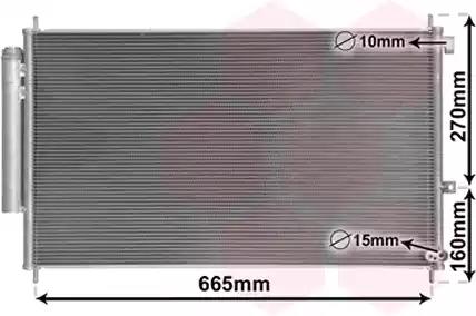 Радіатор кондиціонера 25015701 VAN WEZEL