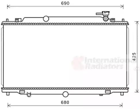 Радіатор охолодження mazda 6 13+ 2.0/2.5 вир-во van wezel 27002280 VAN WEZEL