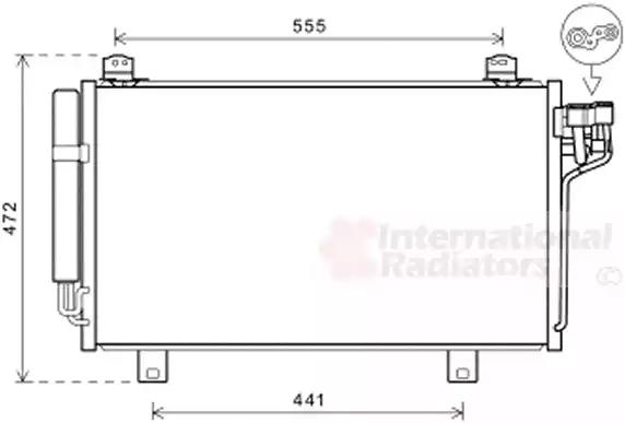 Радіатор кондиціонера mazda 3/6 13+ вир-во van wezel 27005260 VAN WEZEL