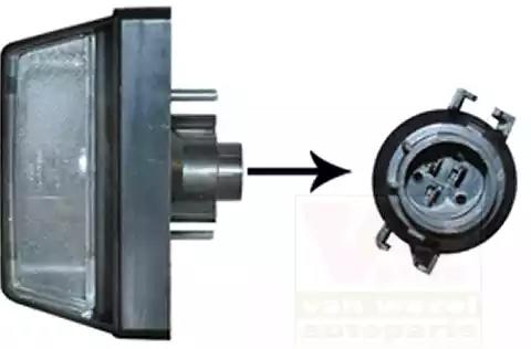 Ліхтар підсвітки ном. знаку пра. iveco van wezel 2813920 VAN WEZEL