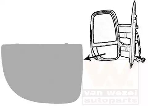 Дзеркальне скло, зовнішнє дзеркало 2817831 VAN WEZEL