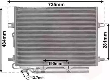 Радіатор кондиціонера 30005307 VAN WEZEL