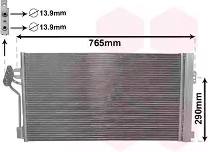 Конденсор кондиціонера cond vito/viano all 03- van wezel 30005352 VAN WEZEL