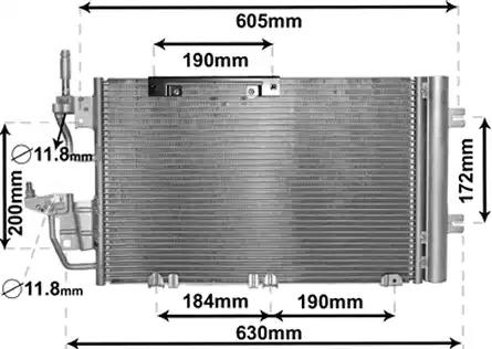 Радіатор кондиціонера 37005454 VAN WEZEL
