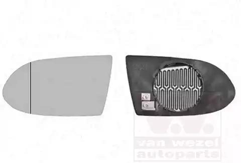 Дзеркальне скло, зовнішнє дзеркало 3790837 VAN WEZEL