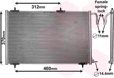 Конденсор кондиціонера cond p206 all 02- van wezel 40005257 VAN WEZEL