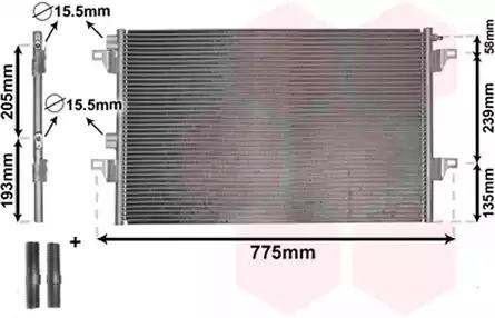 Радіатор кондиціонера 43005382 VAN WEZEL