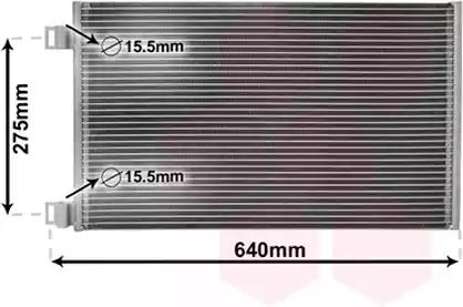 Радіатор кондиціонера 43005444 VAN WEZEL