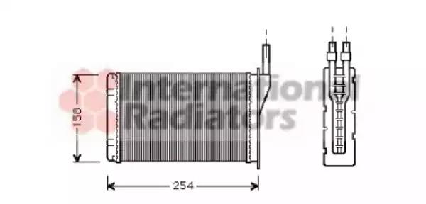 Радіатор обігрівача renault express/r5/r9/r11 van wezel 43006087 VAN WEZEL
