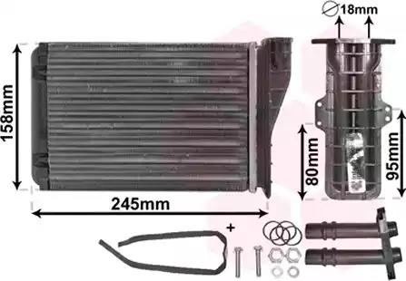 Радіатор пічки 43006249 VAN WEZEL