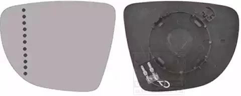 Дзеркальне скло, зовнішнє дзеркало 4373837 VAN WEZEL