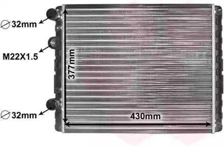 Радіатор, система охолодження двигуна 58002129 VAN WEZEL