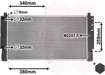 Радіатор охолодження volkswagen transporter t4 70x 7d 90- вир-во van wezel 58002149 VAN WEZEL