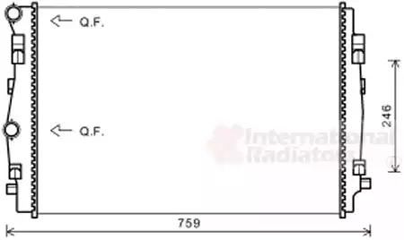 Радіатор охолодження golf vii 1.4tsi/2.0tdi вир-во van wezel 58002344 VAN WEZEL