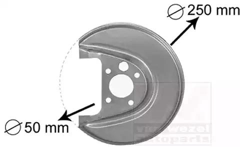 Захист гальмівного диска golf iv /audiseatskoda rear right вир-во van... 5888374 VAN WEZEL