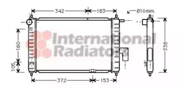 Радіатор охолодження двигуна matiz 2 0.8 mt +-ac 01- van wezel 81002046 VAN WEZEL
