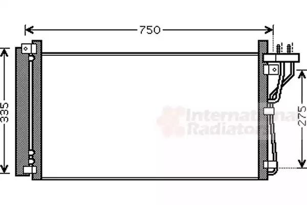 Конденсор кондиціонера grandeur/xg/magentis 05- van wezel 82005184 VAN WEZEL