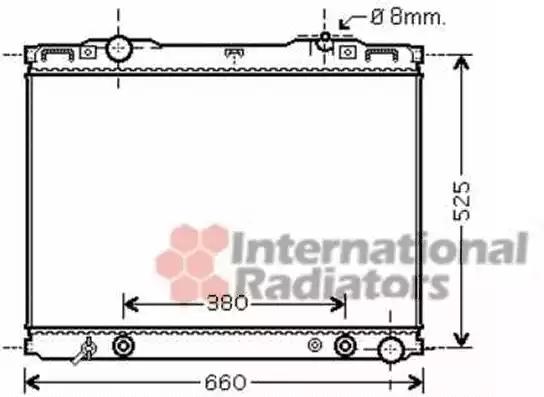 Радіатор охолодження двигуна sorento 2.5 crdi at 02- van wezel 83002139 VAN WEZEL