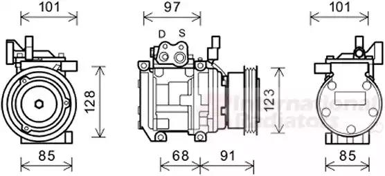Компресор кондиціонера hyundai ix35/tucson/kia sportage 04 van wezel 8300K208 VAN WEZEL