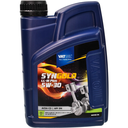 Моторна олива vatoil syngold ll-iii plus 5w30 / 1л. / acea c3-12 api sn vw... 50020 VATOIL