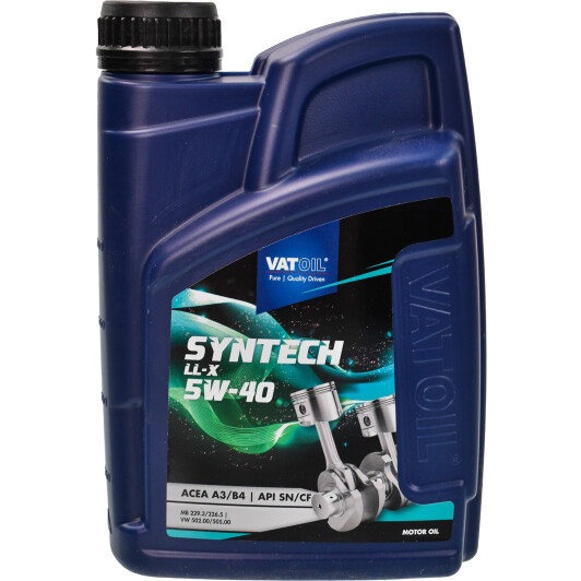 Моторна олива vatoil syntech ll-x 5w40 / 1л. / acea a3/b4-12 api sn/cf 50034 VATOIL