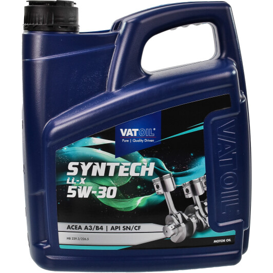 Моторна олива vatoil syntech ll-x 5w30 / 4л. / acea a3/b4-12 api sm/cf 50425 VATOIL