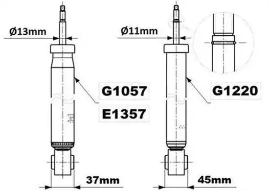 G1220 monroe амортизатор задній w jetta 10 rear G1220 MONROE