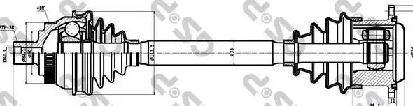Приводний вал 261085 GSP