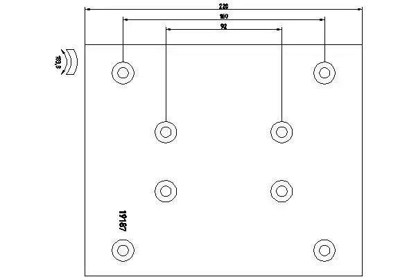 Комплект гальмівних накладок, барабанне гальмо 1918714 TEXTAR