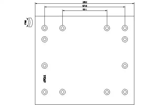 Комплект гальмівних накладок, барабанне гальмо 1936912 TEXTAR