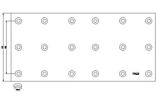 Комплект гальмівних накладок, барабанне гальмо 1946301 TEXTAR