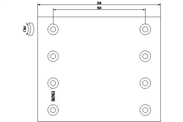 Комплект гальмівних накладок, барабанне гальмо 1949005 TEXTAR