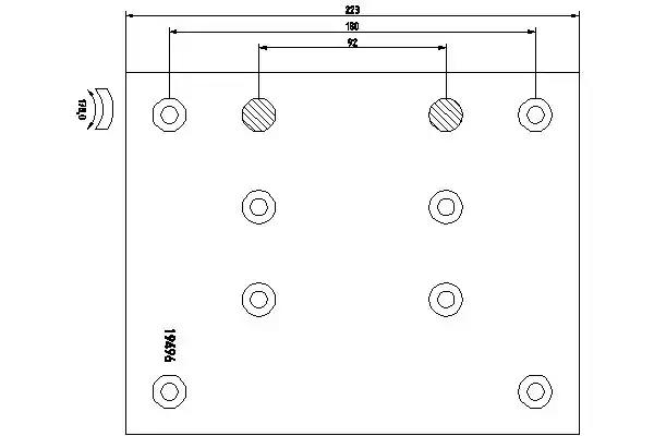 Комплект гальмівних накладок, барабанне гальмо 1949613 TEXTAR
