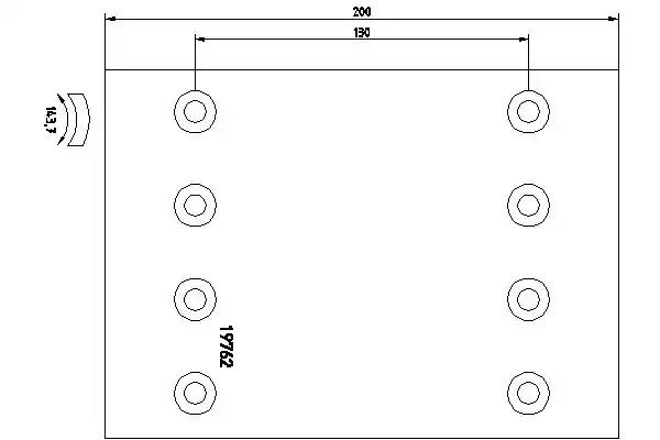 Комплект гальмівних накладок, барабанне гальмо 1976208 TEXTAR