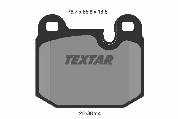 Комплект гальмівних накладок, дискове гальмо 2058805 TEXTAR