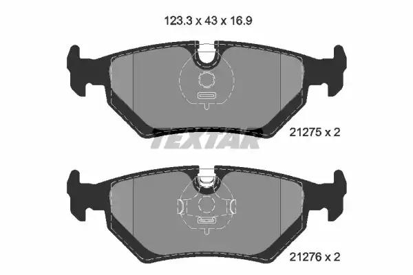 Комплект гальмівних накладок, дискове гальмо 2127504 TEXTAR